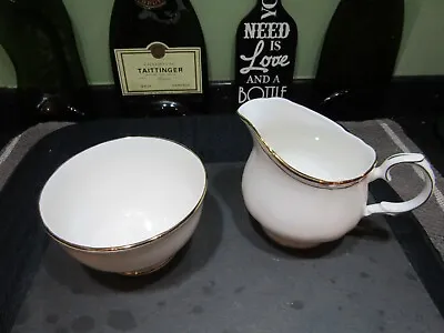 Buy Duchess Ascot Fine Bone China Sugar Bowl (Excellent) & Matching Cream Jug (A/F) • 5.50£
