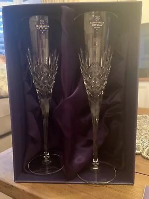 Buy Edinburgh Crystal Champagne Flutes X 2  • 60£