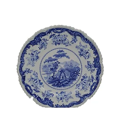 Buy Minton Antique Chinese Marine Plate Blue And White Transferware C.1830 • 32£