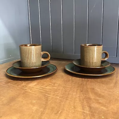 Buy Pair Of Stunning Purbeck Pottery Mugs/Saucers/Side Plates • 14.99£