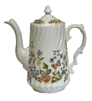 Buy Aynsley COTTAGE GARDEN Coffee Pot & Lid Bone China England Butterflies • 60.59£