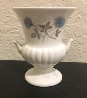 Buy Wedgewood Bone China Mini Bud Vase Urn “Blue ROSE” RARE Floral Design MINT NEW • 14.22£