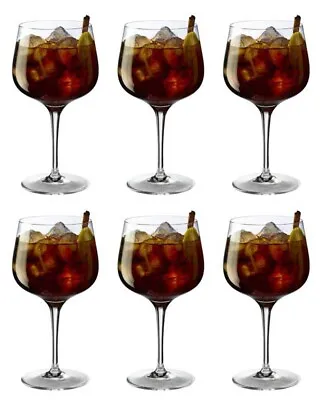 Buy 6x Giant BOHEMIA CRYSTAL ALQUITARA Wine Gin Tonic Cocktail Glasses Cup 700ml • 29.99£