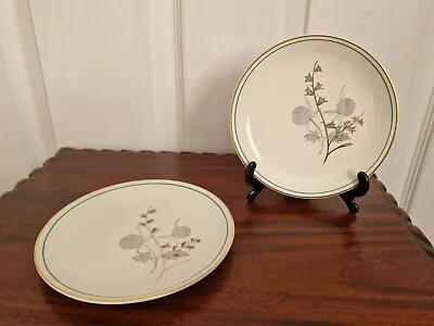 Buy 2 X Crown Devon Fieldings Small Plates - Meadowvale Green Pattern • 14£