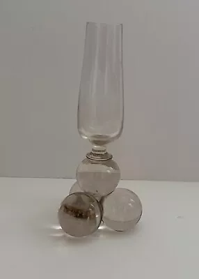Buy Rare & Unusual Vintage Clear Glass Sputnik Vase  - Mid-Century Modern • 39.99£