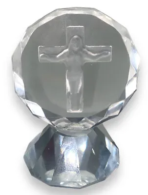 Buy Crystal Glass Christ Paperweight Etched Jesus Religious • 9.99£