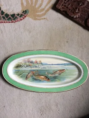 Buy Collectible Antique Adderley Plate With Fly Fishing Image • 20£