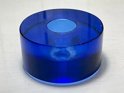 Buy Scandinavian Style Cobolt Blue Round Shape Art Glass Candle Holder • 6.99£