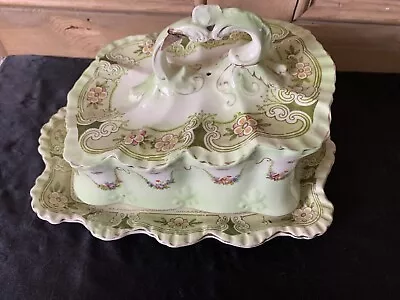 Buy Vintage/Antique  Large  Lidded Cheese Dish • 24£