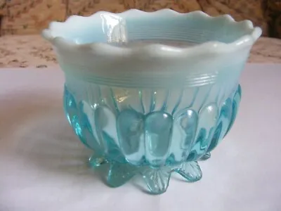 Buy Antique Victorian Davidson Pearline Brideshead Blue Bowl • 15£