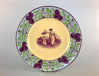 Buy An Early 19thc Creamware Dish W/painted And Printed Adam Buck Style Decoration • 95£
