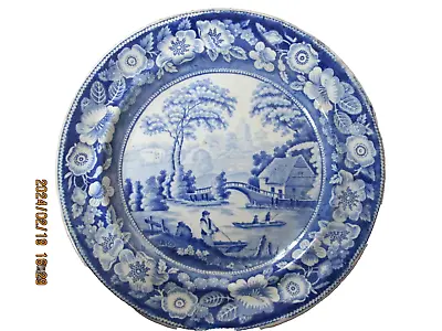 Buy Early 19th Century Staffordshire White Rose Border Nuneham Courtenay Plate • 14.99£