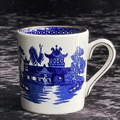 Buy Antique Burleigh Ware Blue Willow Pattern Small Mug Coffee Cup Espresso FREEP&P • 14.99£