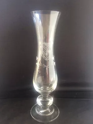 Buy Superb Irish DUISKE Arne Hand Cut Glass Crystal Bud Vase 10” Shamrock & Harp • 19.99£
