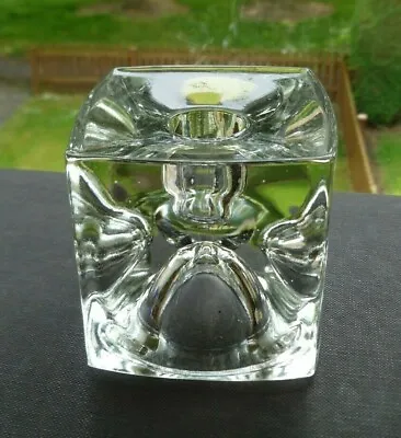 Buy Vintage Czech Bohemian Art Glass Sklo Union Candle Holder Rudolf Jurnikl • 18£