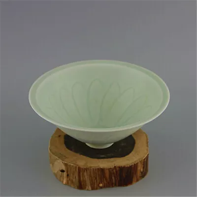 Buy 6.10 Inch Chinese Song Hutian Kiln Celadon Porcelain Carved Flowers Design Bowl • 28.81£
