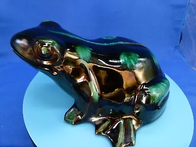 Buy Vintage Blue Mountain Pottery Frog Figurine Glazed Terracotta Large 10.6 Inch • 42£