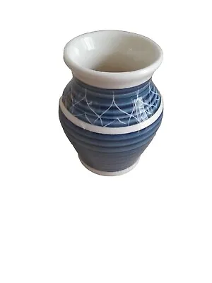 Buy Vintage Dragon Studio Pottery Vase From Rhayader Wales Blue White And Green   • 8£