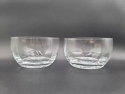 Buy Krosno Poland Crystal Bowls Clear Round 5  X 3  Set Of 2 New With Stickers • 42.68£