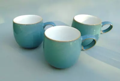 Buy 3 X Denby Curve Azure Small Mugs, 8.5cm • 22.95£