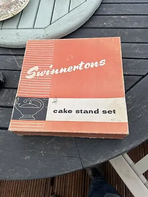 Buy Vintage Swinnertons Of Staffordshire  Cake Stand Set In Box • 10£
