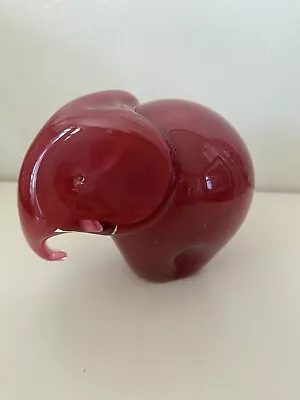 Buy Langham Studio Glass Elephant In Deep Pink  • 9.99£