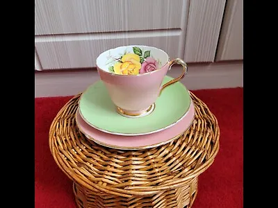 Buy Vintage Bonechina Shelley Dainty Pastel Coloured Trio Tea Set (seconds) Pls Read • 16£