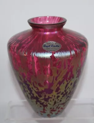 Buy Royal Brierley Studio Glass Shouldered Vase With Original Label • 19.99£