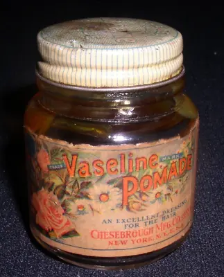 Buy Vaseline Pomade~Blue Seal Package Small Glass Jar~Chesebrough Mfg Co. NY • 8.96£