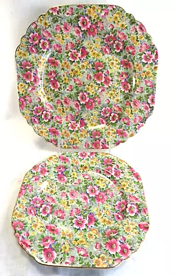 Buy BCM Nelson Ware Lord Nelson 2  Briar Rose Chintz Dinner & Side Plates • 23.67£