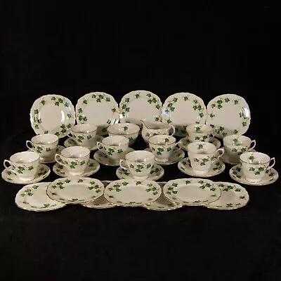 Buy 36pc Colclough Bone China Ivy Pattern Part Tea-Set By Ridgway Pottery Cups Plate • 35£