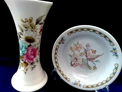 Buy Purbeck Gift Poole Dorset Flower Vase&Royal Winton Fine Ceramic Bowl Handpainted • 9£