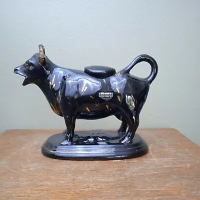 Buy Antique, Jackfield, Staffordshire, Victorian Cow Creamer, Milk Jug Or Figurine • 16.95£
