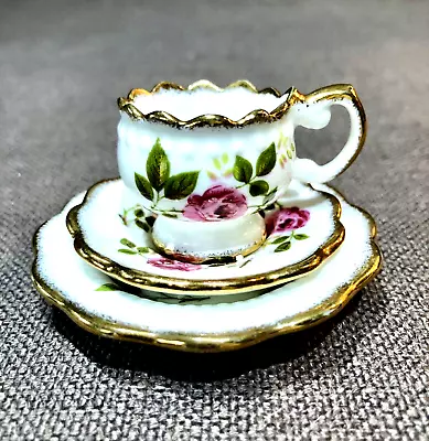 Buy Delightful Vintage Newhall Porcelain Miniature Cup, Saucer & Plate Trio - 2.5” • 14£
