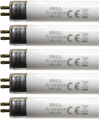 Buy 5 X 13W Strip Light Lamp 530mm 21 Inch T5 Fluorescent Tube Cool White 4000k BELL • 9.99£