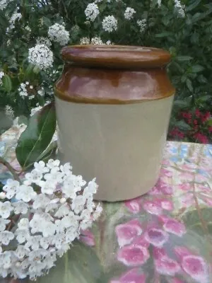 Buy Vintage  Rustic Stoneware  Glazed Pot Vase Utensils / Flower Holder 5.7  H  • 11.95£