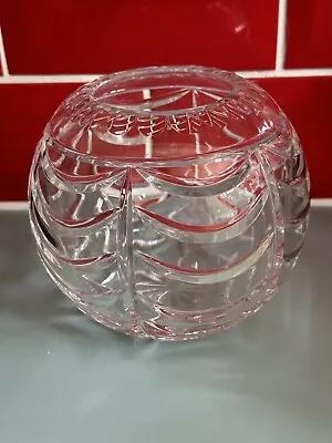 Buy Royal Brierley Cut Glass Crystal Round Globe Ball Fish Bowl Vase Swag Pattern • 35£