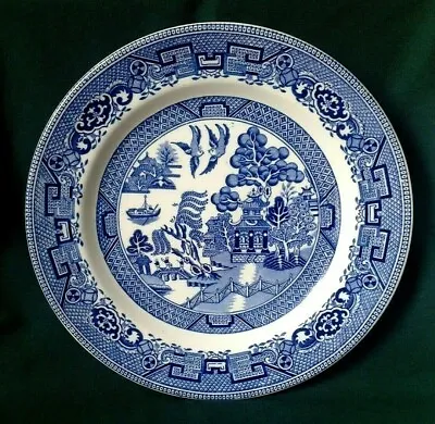 Buy James Kent Olde Willow Plate Ironstone Willow Pattern Dinner Plate Blue & White • 37.95£