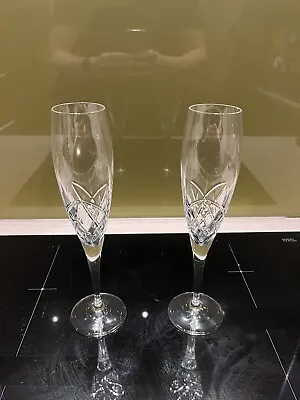 Buy Pair Of Royal Doulton Cheare Crystal Champagne Glasses VTG • 25£