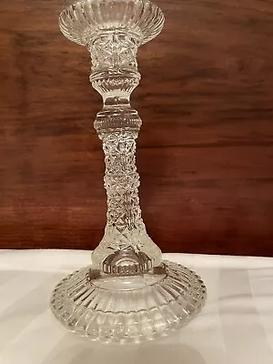 Buy Antique Vintage Clear Glass Single Candle Holder. Excellent Unmarked & Ex Cond • 19£