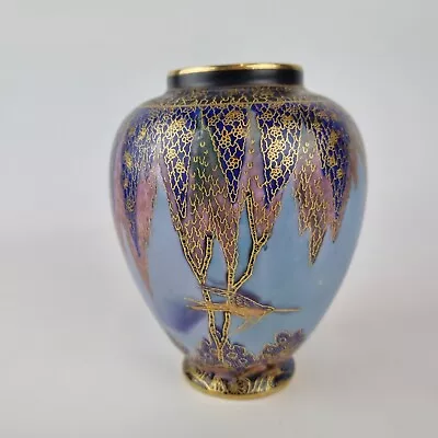 Buy Vintage Art Deco Carlton Ware Vase With Swallow And Trees Pattern 12.5cm • 119£
