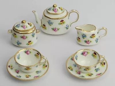 Buy Antique Minton H669 Patt. Fine Bone China Miniature Tea Set For Two • 135£