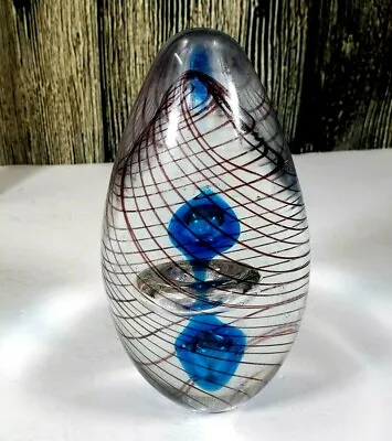 Buy Paul Miller Langham Manhattan Tower Oval Art Glass Paperweight MCM Vintage • 43.06£