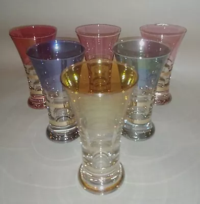 Buy Vintage IRIDESCENT Glasses Cocktail  Set ART DECO Tumblers 30s 40s 50s Retro  • 20£