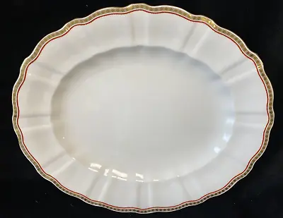 Buy Royal Crown Derby Carlton Red A1301 Pattern Oval Serving Platter 14¾ Ins • 80£