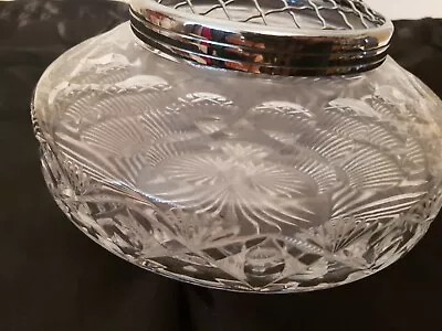 Buy Royal Doulton Cut Glass Wide Crystal Rose Bowl - Etched To Base • 10£