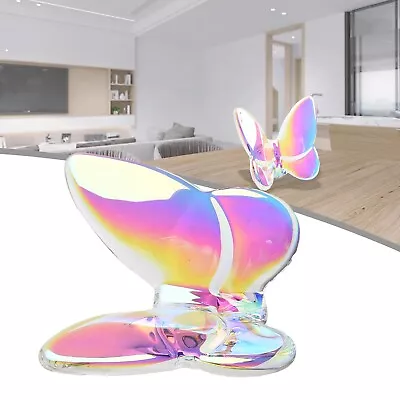 Buy Delicate Glass Crystal Butterfly Ornament For Table And Home Decoration • 22.49£