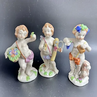 Buy Capodimonte Porcelain Cherubs 3 Piece Cottage Core Granny Figurines • 33.57£