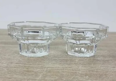 Buy Vintage Luminarc Bolsuis France Crystal Glass Candle Holders Pair Octagonal #2. • 12£