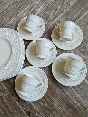 Buy Vintage WEDGWOOD PATRICIAN COFFEE And Side Plates SET Patent 74009 Creamware  • 50£